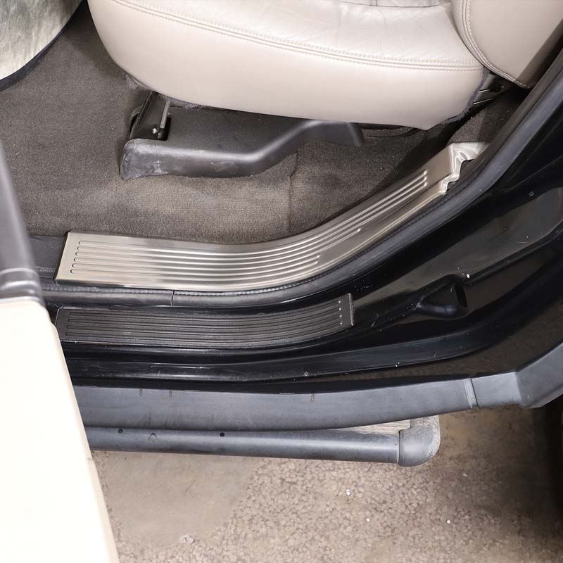 For Hummer H2 2003-2009 Stainless Steel Car Door Sill Strip Door Sill Scuff Plate Decor Sticker Car Accessories