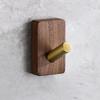 Walnut Wood Clothes Hook Bathroom Door Wall Hanging Storage Hook Wood Key Hat Organizer Hook Kitchen Decor Accessories Cocina