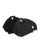 Beslow Wool Wide Collar Harrington Jacket Melange Charcoal