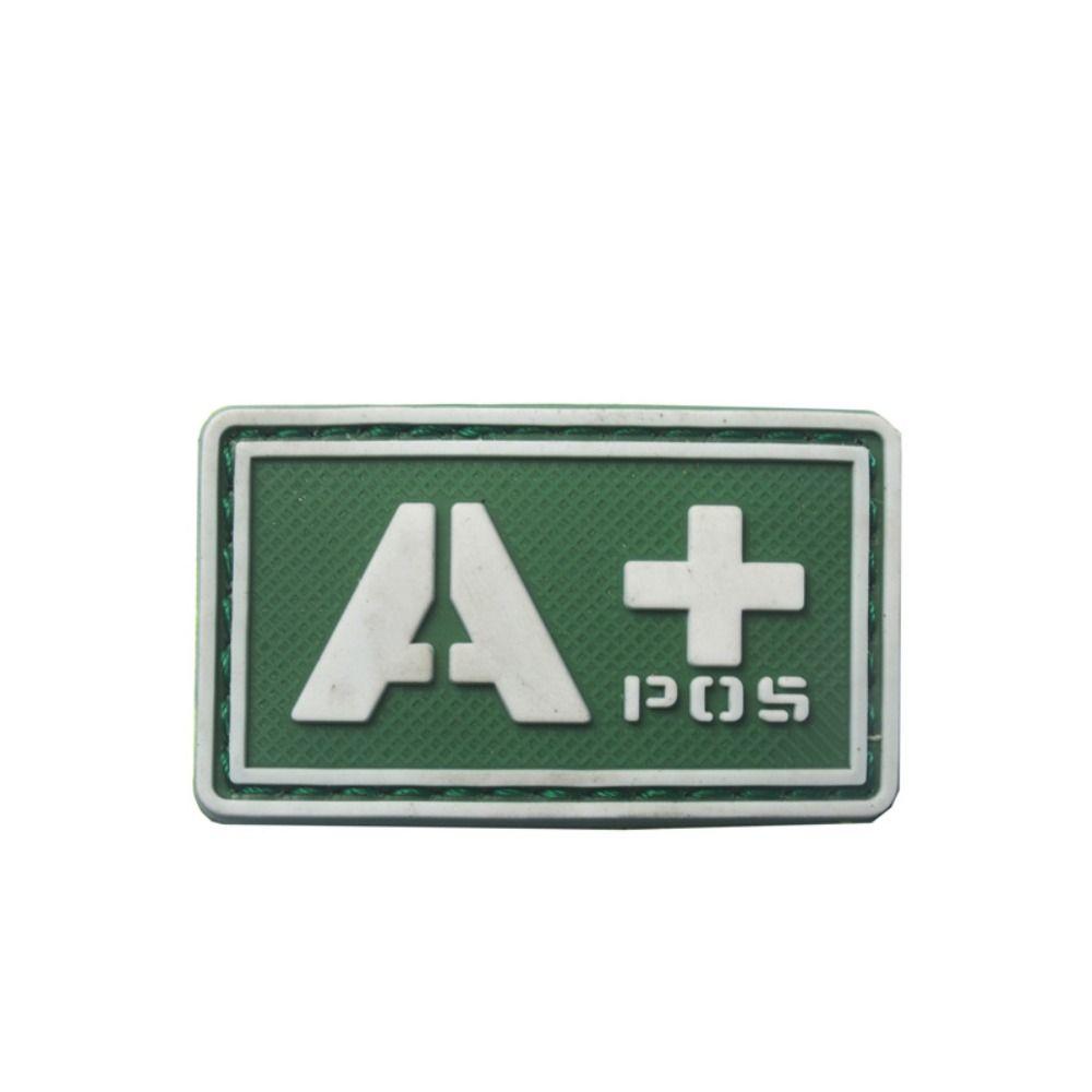 PVC Glue Stamp Blood Type Magic Sticker Embroidered Patch Emergency Armband  Helmet Decoration