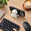 Creative Gifts for Dog Lovers Puppy Phone Holder, 3D Printed PLA Desktop Stand, Hands-free Viewing Unique Office Desk Decoration Cute Pug Figurine,