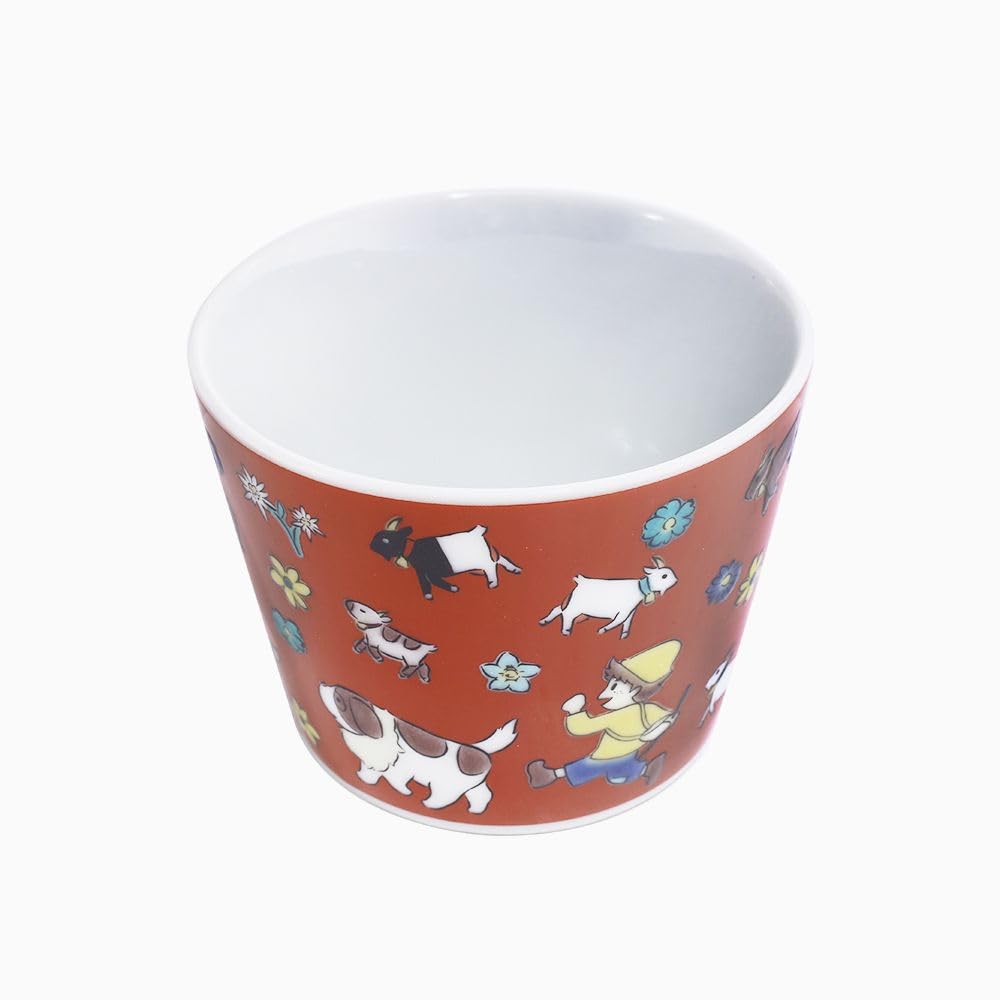 Made In Japan Kutani Ware Girl of the Tableware Colored Free Gift Pattern Heidi, Alps/Heidi Pottery/Tableware/Japanese Cup/Cup/Cup