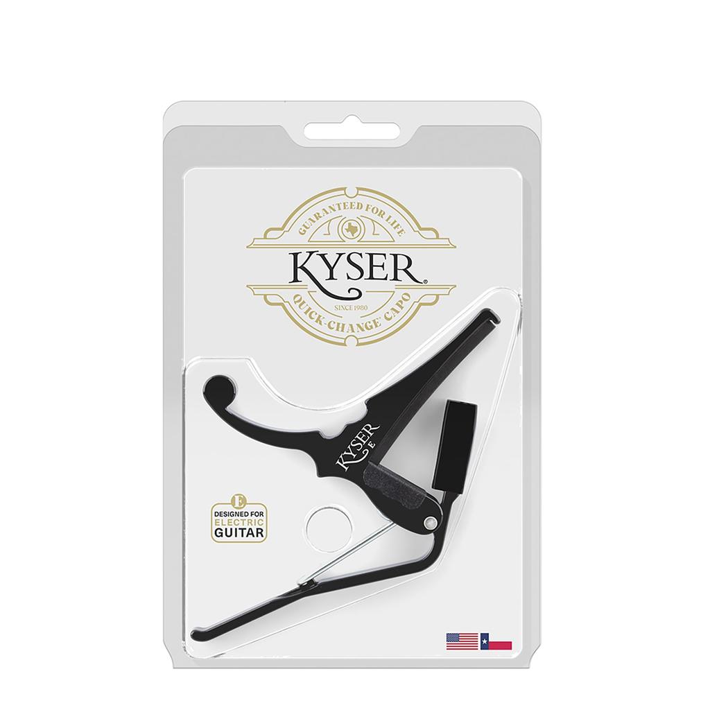 Kyser Quick Change Capo for Electric KGEB Guitar, Black,