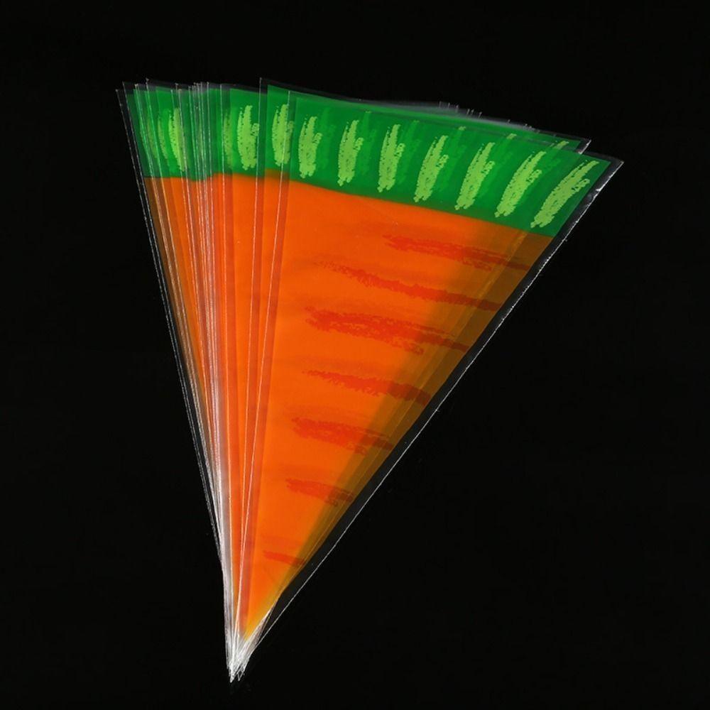 

20/50/100 шт. Пластиковый подарочный пакет в форме кролика и моркови, пакет для пасхальной выпечки, для детей 20pcs