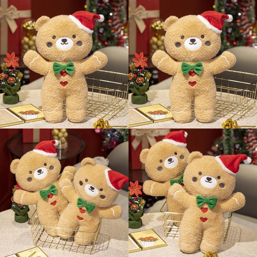 Bear Christmas Plush Toy Doll With Pp Cotton Filling For Festive Use Holiday
