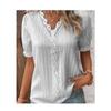 New Summer Vacation Fashion Hollow Short-sleeved European and American Women's Shirt