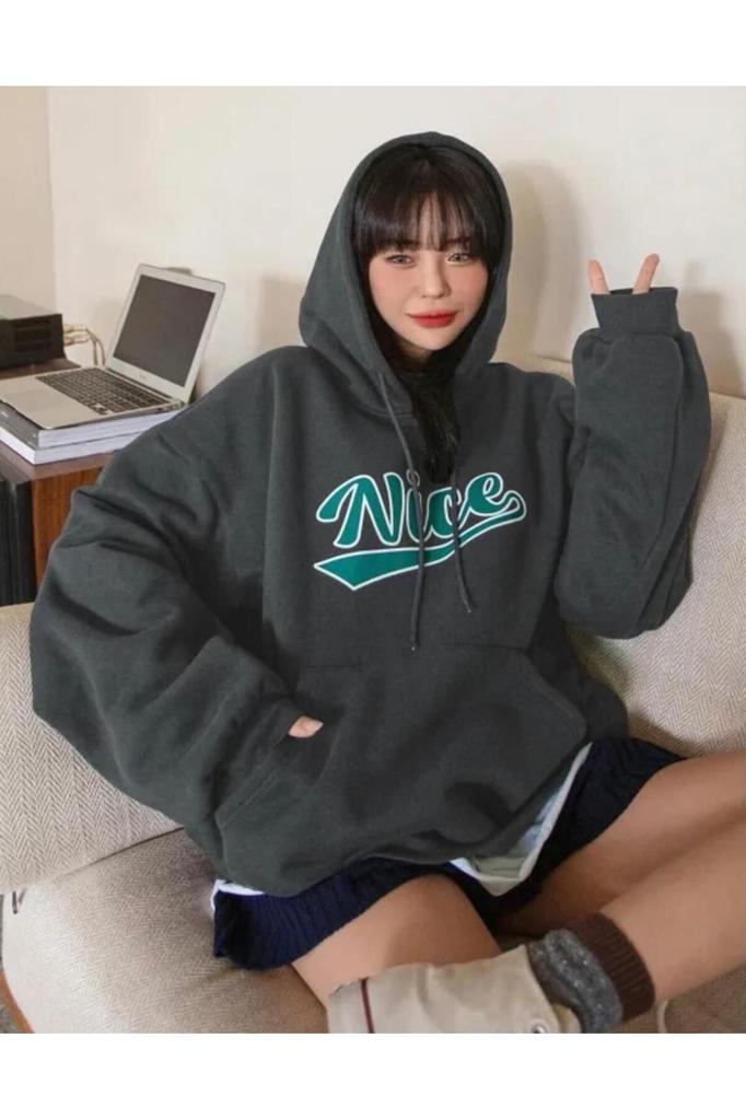 Hanorac pentru damă, mărime mare, mărime mare, design special, cu glugă, imprimat digital, iarnă, hanorac supradimensionat cu 3 fire