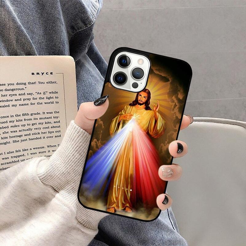 Divine Mercy Jesus Phone Case For iPhone 17 Air 16 15 14 plus 11 12 13 Pro Max coque Cover Shell