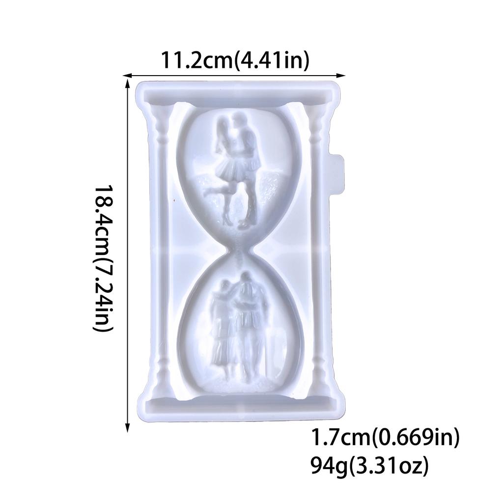 Love Heart Hourglass Resin Mold Couple Sand Timer Mould Unique Crystal Droplet Ornaments Molds Desktop Ornament Moulds