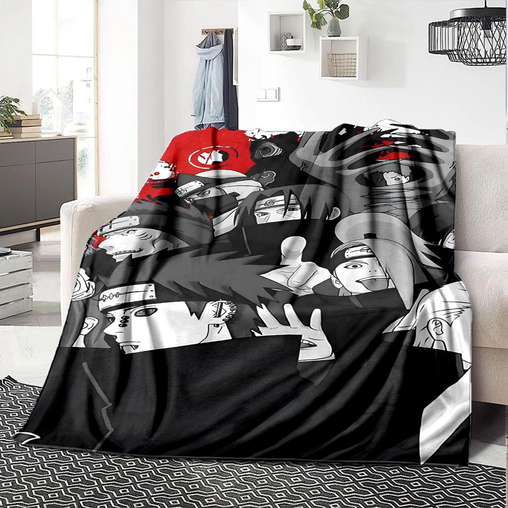 1pc Narutos Evolutionary Journey Flannel Blanket for Super Soft Cute Comfort Blanket for Travel Bedding Couch Sofa Blanket Y72347