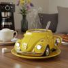 Resin Coffee Cup with Handle Stainless Steel Insulated Inner Spill Resistant Mug For Gifting Birthday Holiday Event