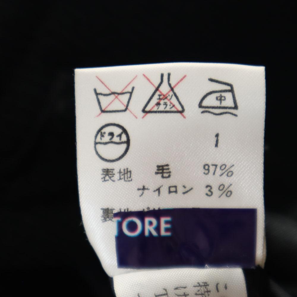 Calvin Klein 90s Wool Blend Old Chester Coat 4 Black Double Button Men's Used