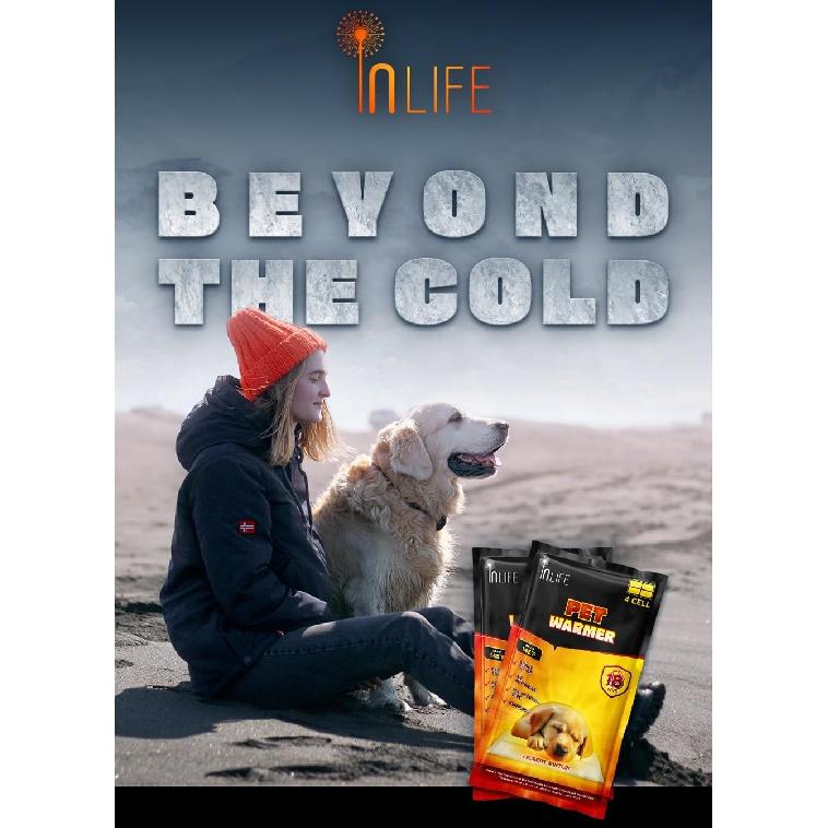 InLife Super Warmer for Pets, All Natural & Safe, Bigger & Wider Area Covered, Higher Heating 145°F, Air Activated, Easy & Comfort, Steady Longer