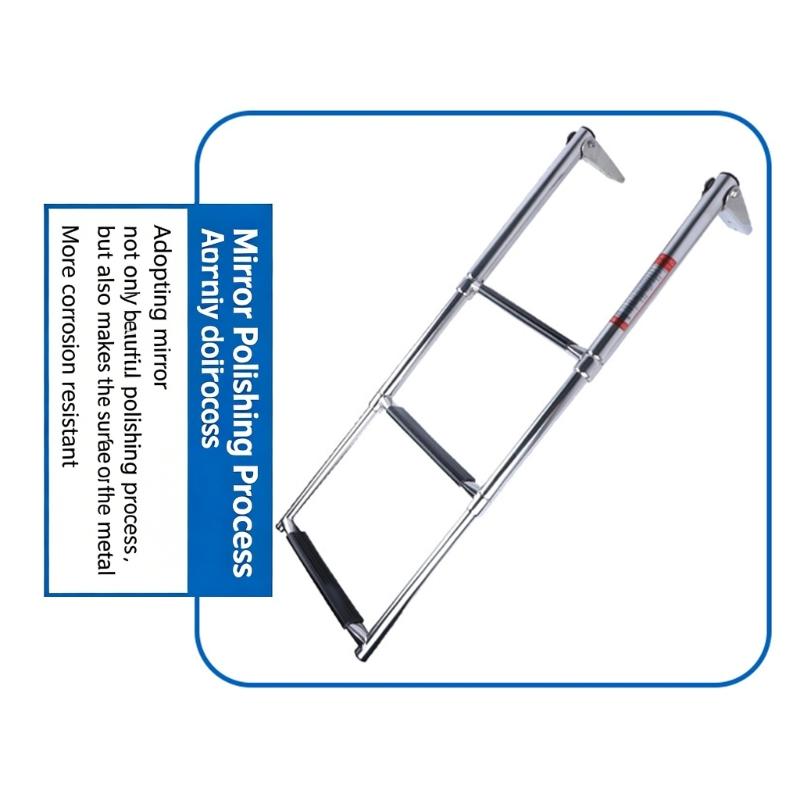Quick Installation Telescopic Ladder Offering Stainless Steel Construction And Anti Slip Features For Marine Boarding And Swimming Use