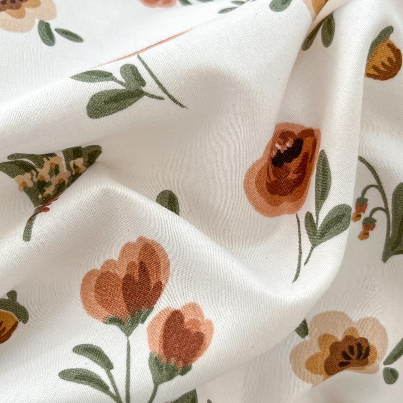 Washed Cotton 4Pcs Set, Spring And Autumn 1.8M Bed Sheet Double Quilt Set 3Pcs Home Textile