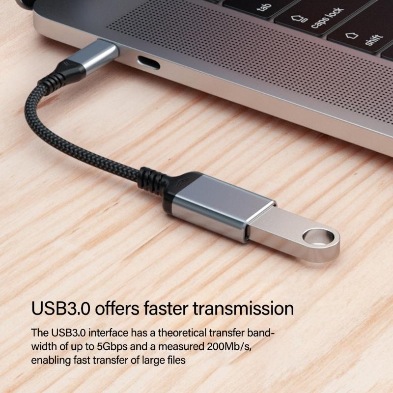 USB Type C Male To USB 3.0 Female Adapter 5Gbps Data Transfer OTG Converter Cable For Smartphones Computers U Disk