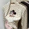 Girls' Polka Dot Velvet Long-Sleeve T-Shirt - Autumn/Winter High-Neck Top for Medium/Large Children