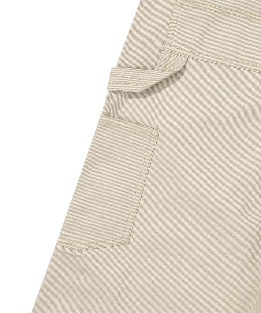 Syupeodeulai Double Knee Cotton Work Pants Light Beige
