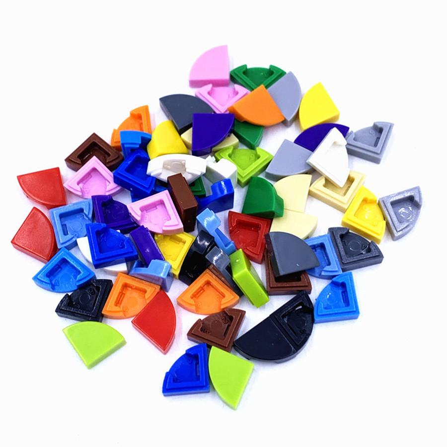 

200 шт. Сделай сам 25269 Гладкие треугольные строительные блоки Плоская плитка Круглый 1x1 Четверть 1/4 Детали Собираются Кирпичики Совместимые Детские игрушки