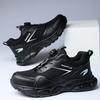 Unisex Men's Safety Shoes with Rotating Button Black Work Sneakers Construction Work Shoes with Steel Toe Women Protective Shoes