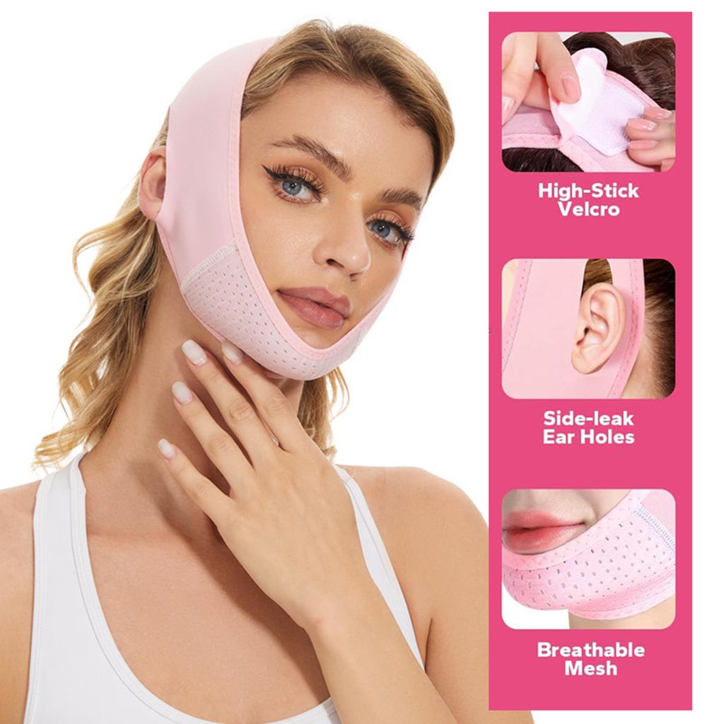 V Line Face Strap for Double Chin Reduction, Firming and Contouring Face Adjustable Chin Tightening Mask for Women