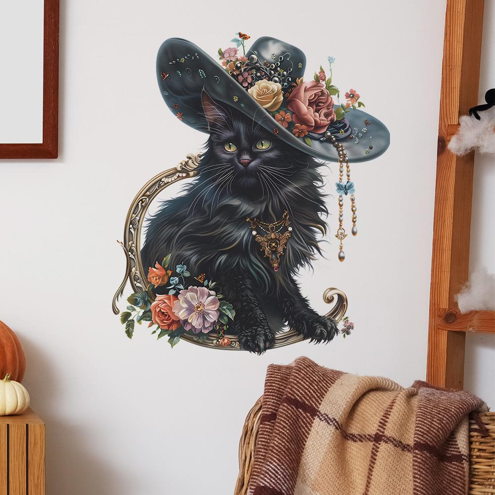 Fun-f181 Black Cat Bedroom Living Room Porch Home Beautify Decorative Wall Sticker