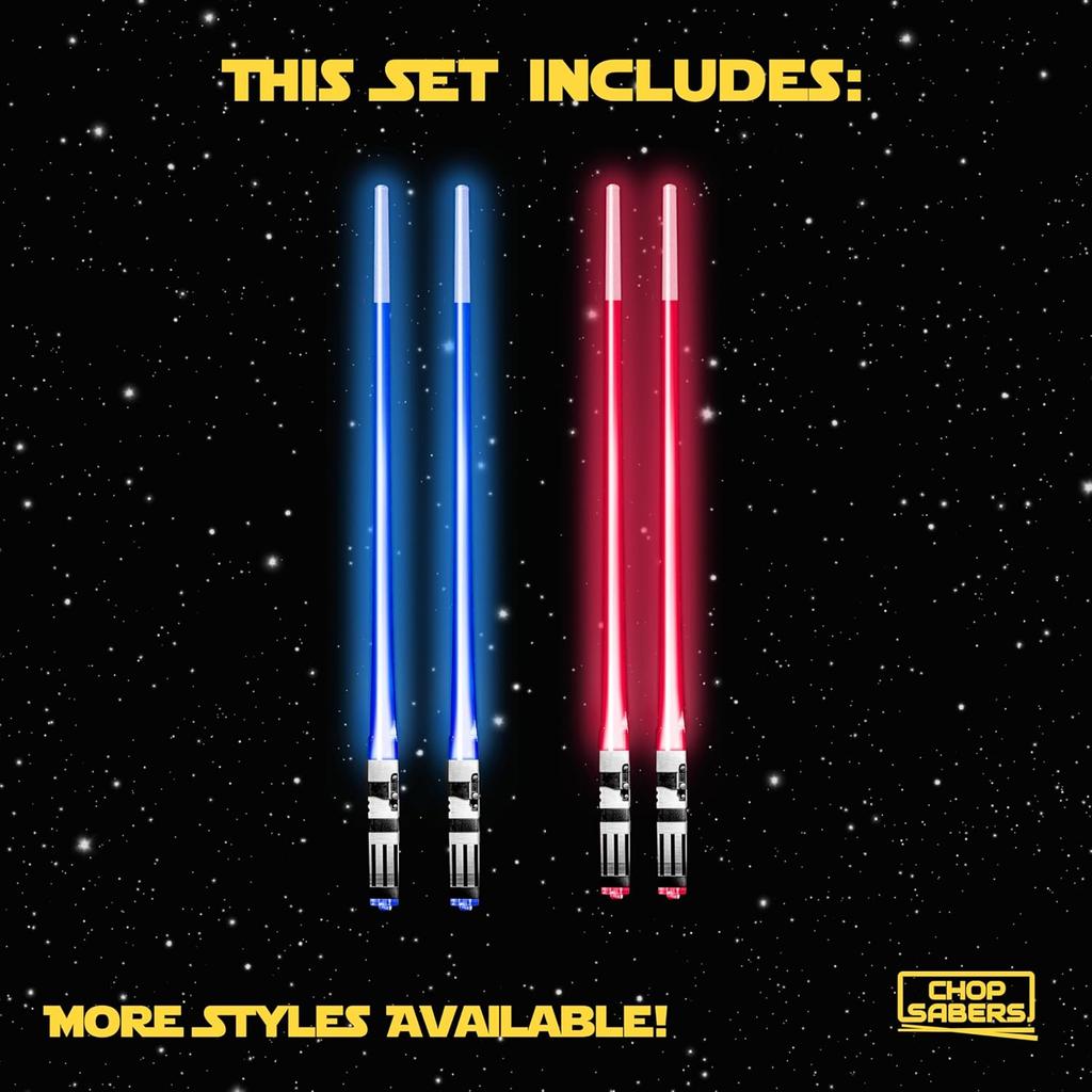 Lightsaber Chopsticks Light Up, Starwars Chopsticks Light Up, Mini Lightsaber, Fun Chop, Cool Chopstick, Light Saber Chopstick, Led Chopstix, 2
