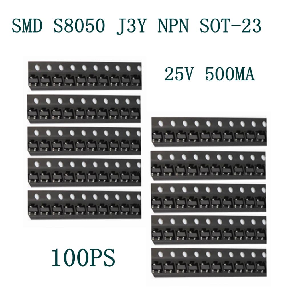 100 Stück S8050 NPN Transistor SMD SOT23 - 25V 500mA Für Elektronikprojekte