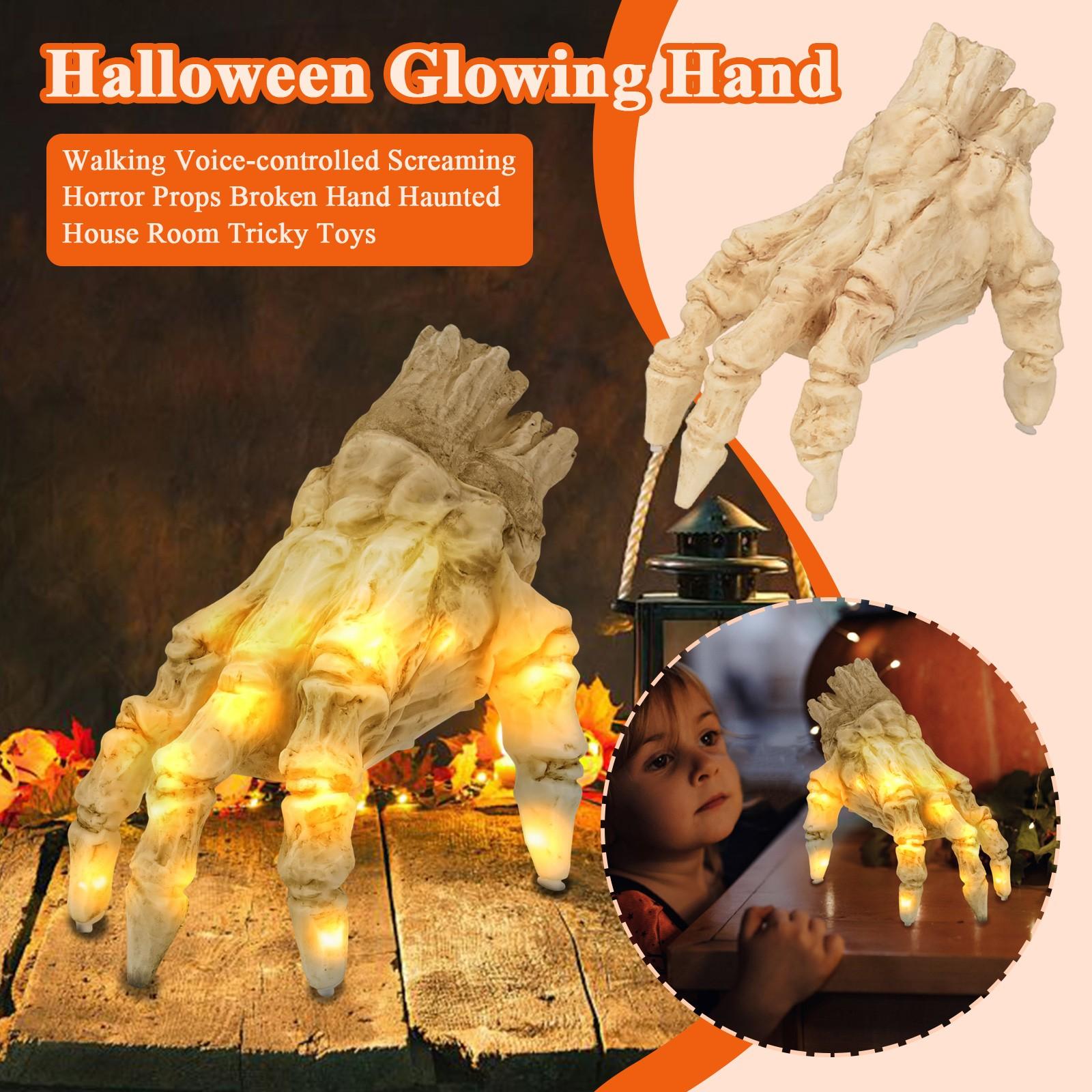 

Horror Halloween Electric Crawling Prosthetic Hand, Skeleton Hand With Sound , Halloween Outdoor Decoration One Size