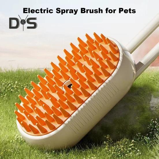 Spazzola a vapore per animali domestici 3 in 1 Spazzola per toelettatura ricaricabile tramite USB Spray autopulente Pettine per gatti Spazzola per districare i peli degli animali domestici Spazzola per massaggio