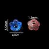 100pcs Gradient Color Flower Shaped Beads Caps Acrylic Spacer Beads for DIY Jewelry Earrings Bracelets Necklaces Making Findings