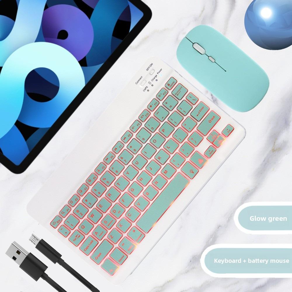 Bluetooth Keyboard Set with Mouse Backlit Keyboard for Phone Tablet
