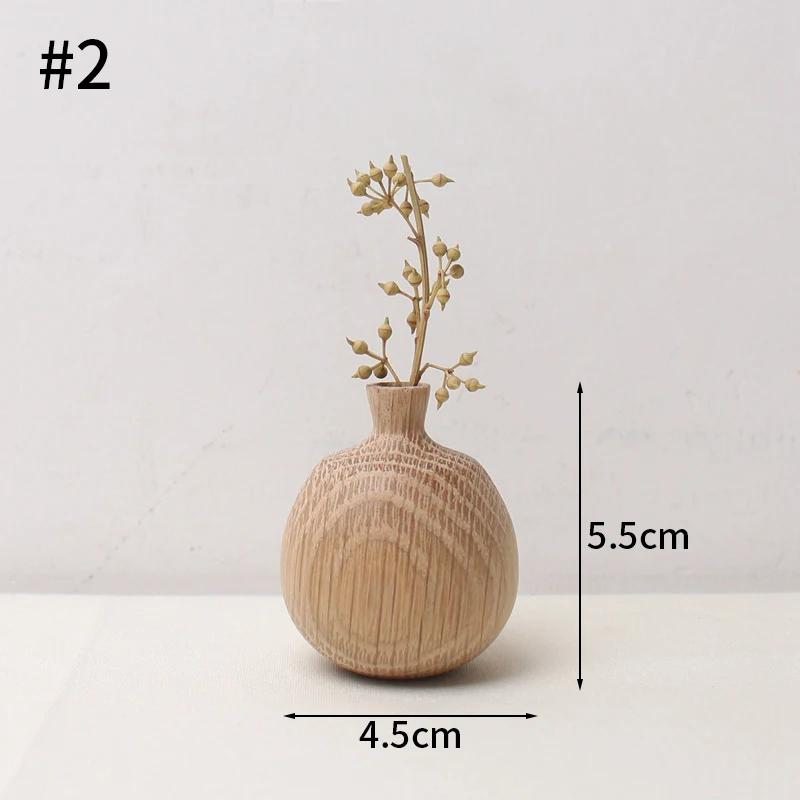 

Japanese Wooden Vase for Flower Home Decor Decorative Flowers Vase Living Room Decoration Office Desktop Flowers Bottle Ornament