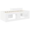 High Bed with Desk for Kids White 80 x 200 cm