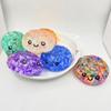 Squeeze Toy Soft Durable TPR with Sequins Stress Relief Toy Portable Baozi Shape Party Game Toy for Adult
