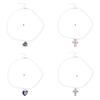 Imitation Pearl Beaded Choker Adjustable Length Neckchain Accessory for Ladies Heart/Crucifix/Cats Pendant Necklace