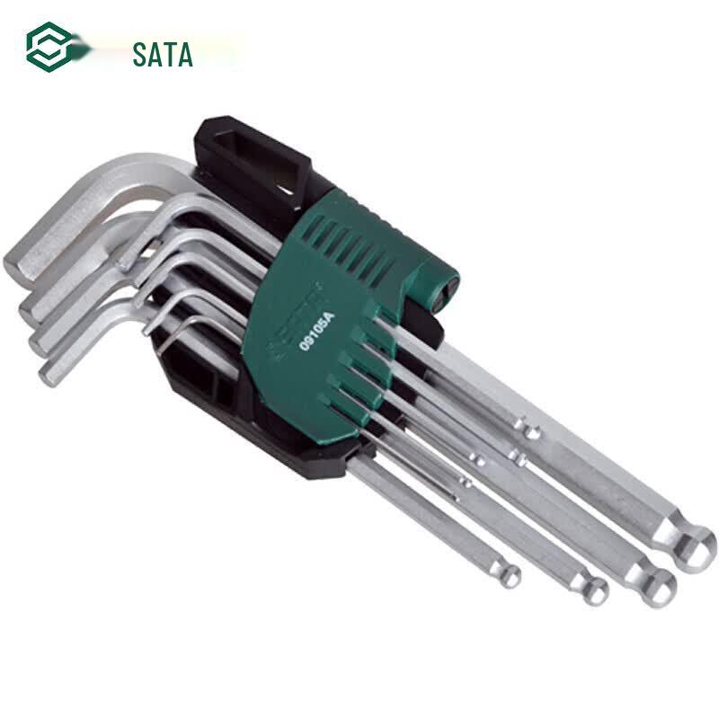 SATA 09105A 9-piece Extra Long Ball End Hex Key Set