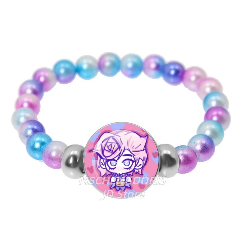 

Blood Money Anime Bracelet Harvey Kawaii Cartoon Funny Meme Glass Cabochon Handmade Colorful Beads Bracelet Jewelry Charm Gift