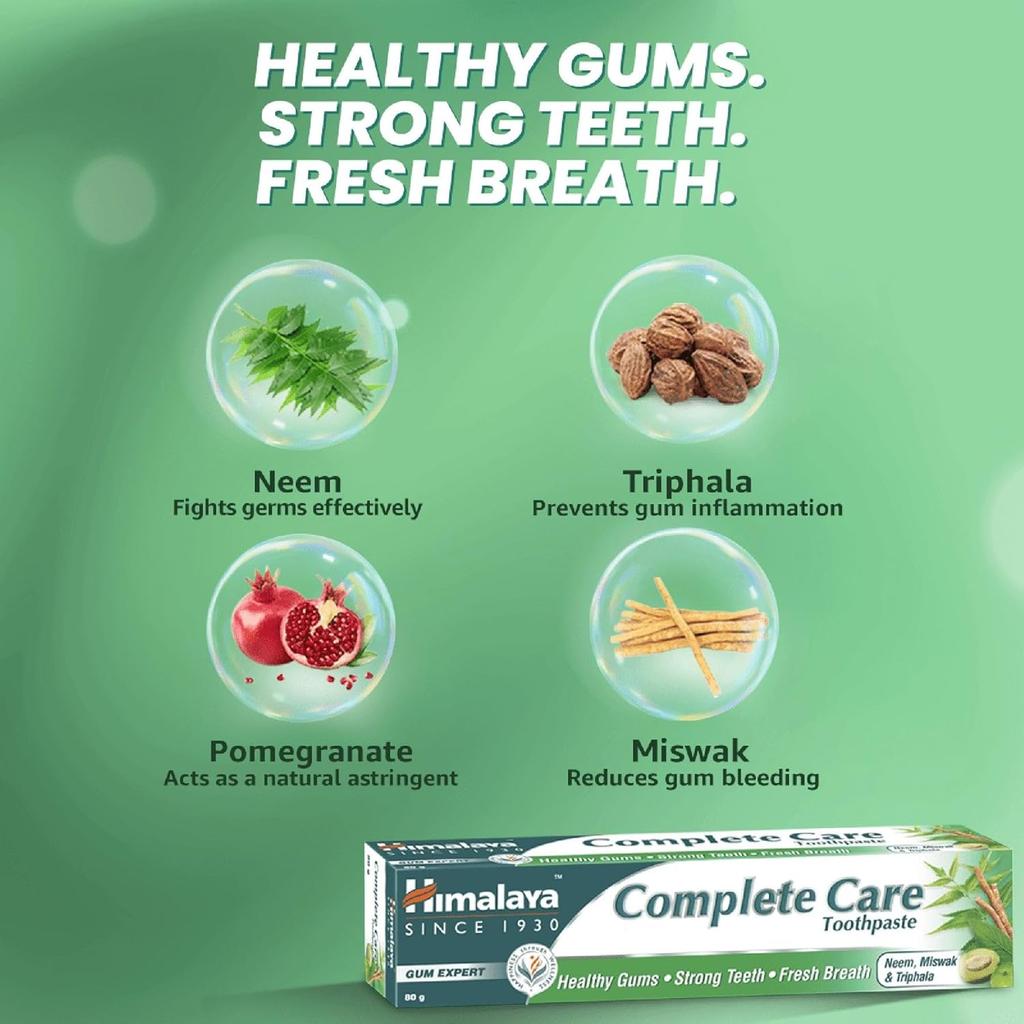 Himalaya Complete Care Toothpaste 150g For Healthy Gums, Herbal Protection, Germ Defense, Antioxidant Boost, Fresh Breath