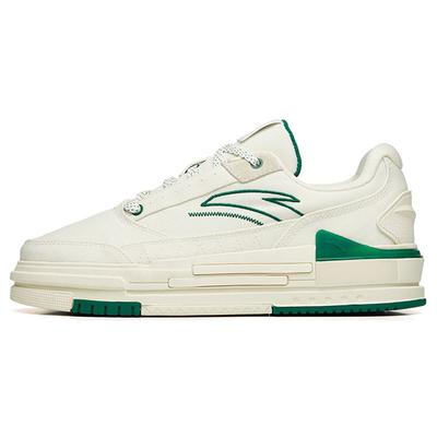 Aotu Lässiger Trend Dicke Sohle Low Top Skate Schuhe Damen Sneaker Weiß Grün 922218065-4