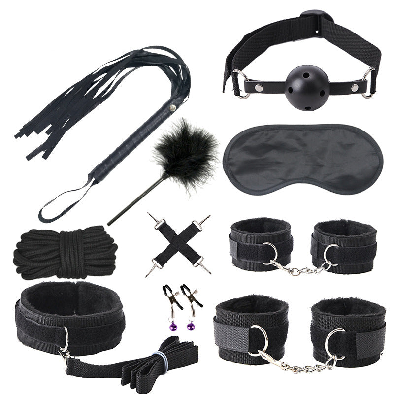 Kit Bondage Push 10 pièces Noir - Generique - Kit SM