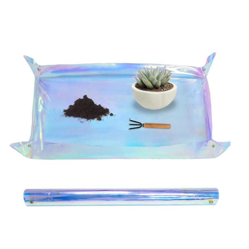 Iridescent Waterproof Potting Tray for Indoor Plants Gardening Gifts Mat for Cactus and Succulent Repotting Mat 75*49.5