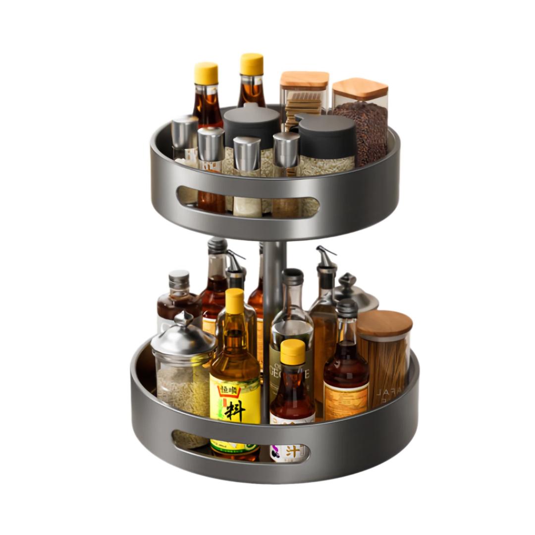 

Cobbe Kitchen Storage Rack, Rotating Spice Rack, Multi-Layer Seasoning Shelf, Storage Organizer сірий