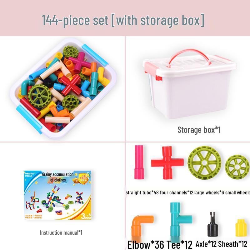 Water Pipe Building Blocks Toy for Kids Aged 2-3 – Intellectual Development Toy