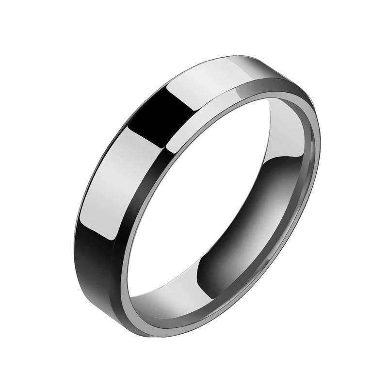 New Fashion Engraved Dating Rings for Men Stainless Steel Jewelry Personalized 6mm Rings Wedding Couple Anniversary Gifts