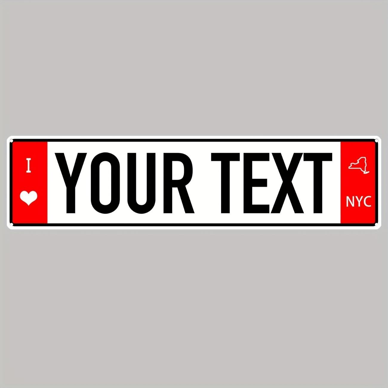 

Customizable Retro Metal Sign 40x10cm Car Home Wall Decor червоний