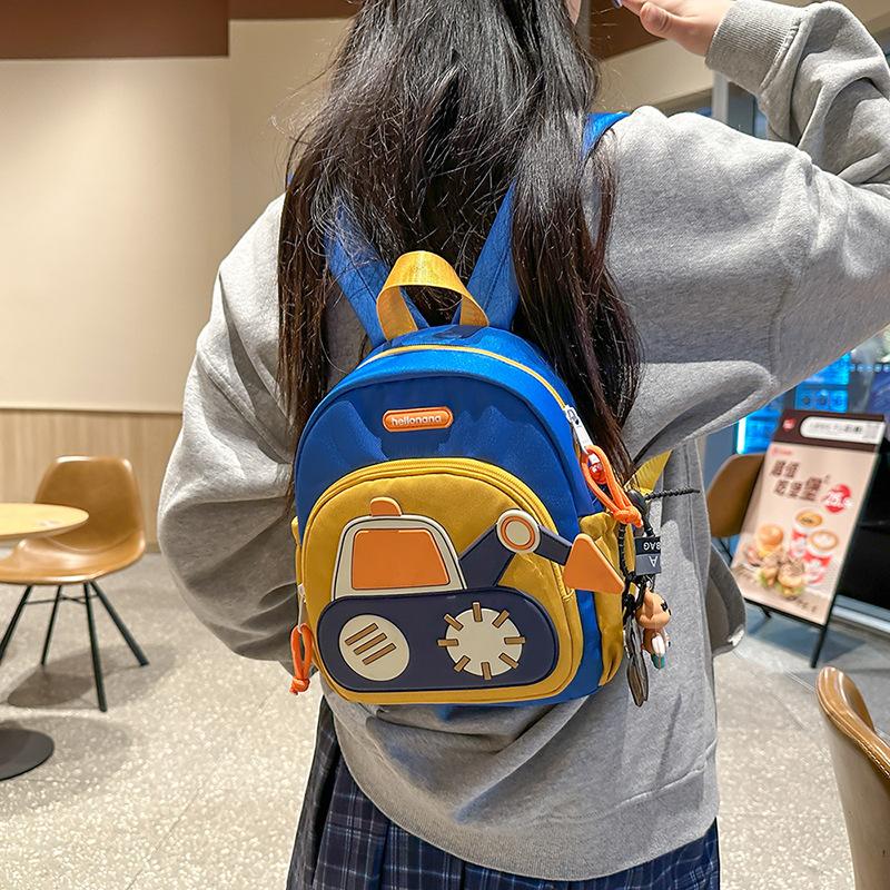 Schoolbag cute backpack boys girls kindergarten children school bag new cartoon car light backpack