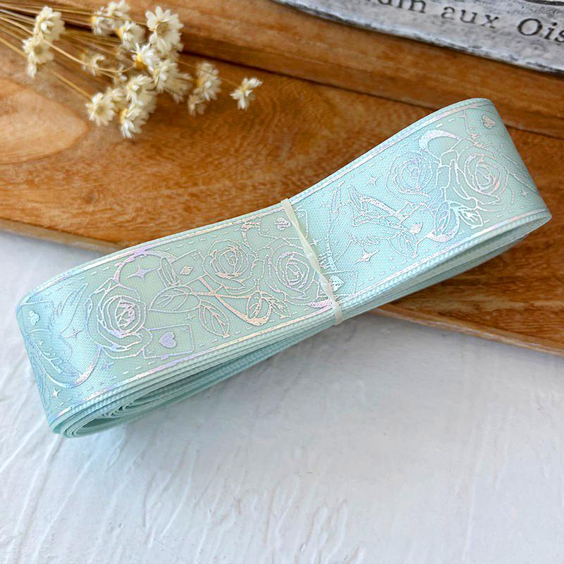 2.5cm*4.5m/Roll Packaging Ribbons Decorative Wrapping Gift Box Multiple Colors DIY Cartoon Lolita Clothing 14 Colors