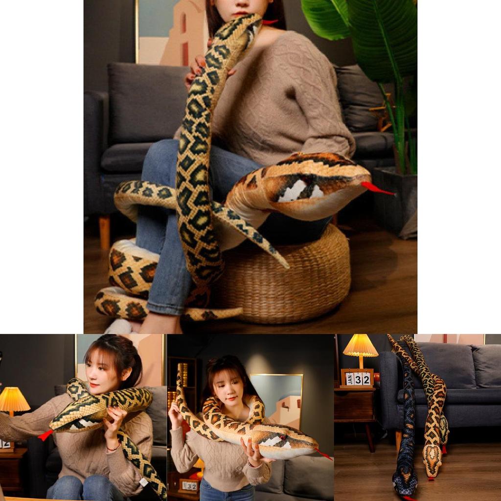Extra Large Realistic Snake Stuffed Animal Extremely Soft Plush Toy For Snake Lovers