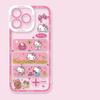 Pink Cute Hello Kitty Phone Case For Iphone 17 Air 17 Pro Max 16 15 14 12 13 11 Pro Max X 16e 16 Plus 13 Mini  INS  Thin Cover